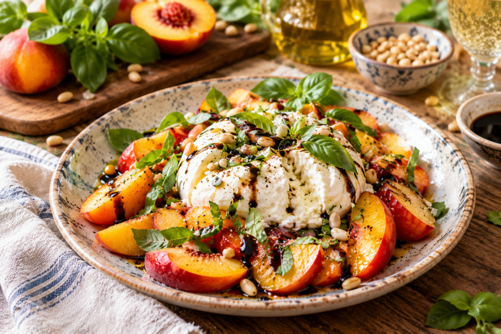 Burrata mit Pfirsich, Basilikum und Balsamico – purer Sommer auf dem Teller codex bild 24. sept. 2026, 10 02 24 1